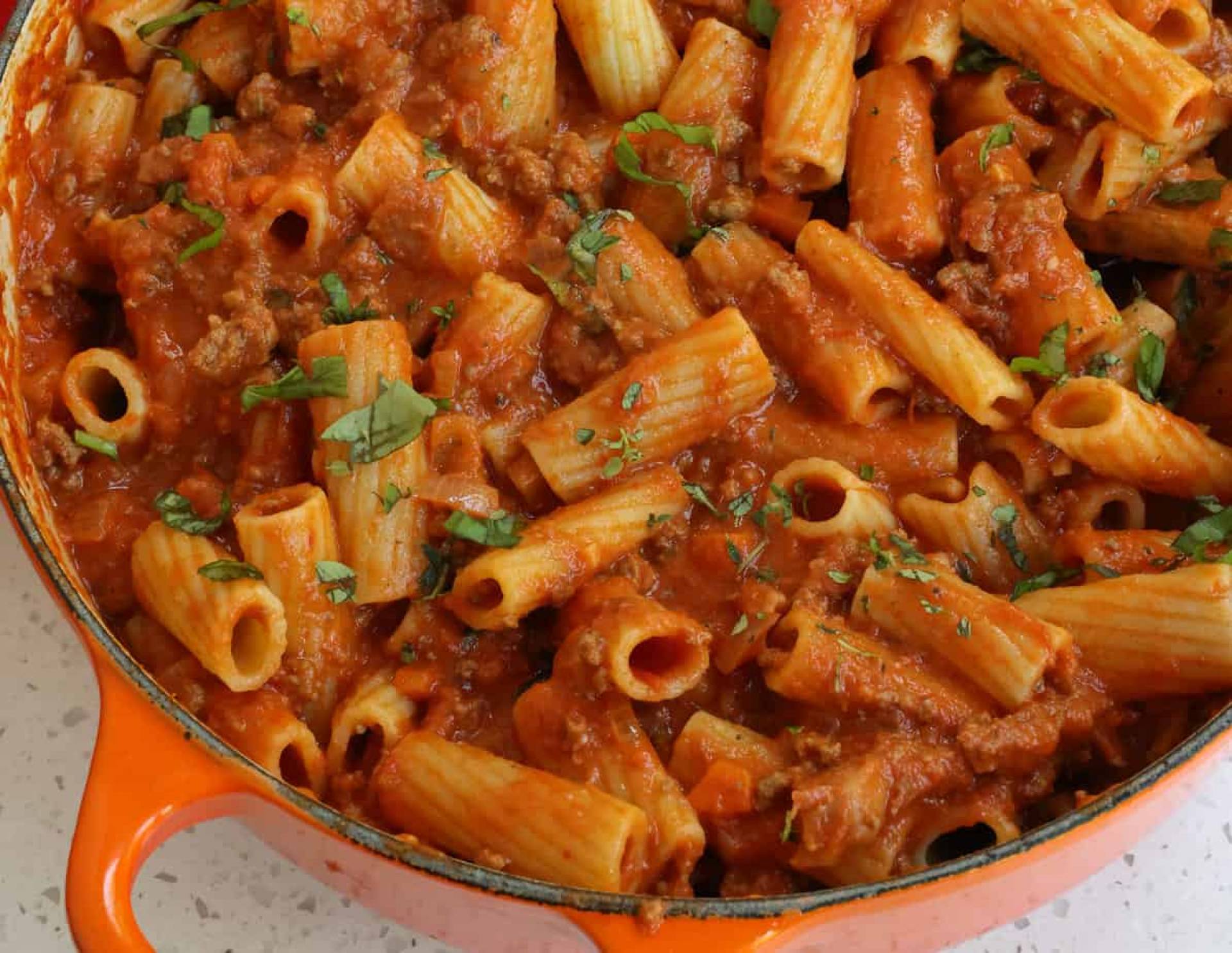 Grass-fed Beef Bolognese | Gluten Free Herb Pasta